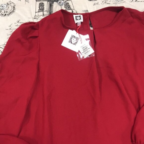 Anne Klein Shirred Shoulder Blouse - Picture 3 of 7